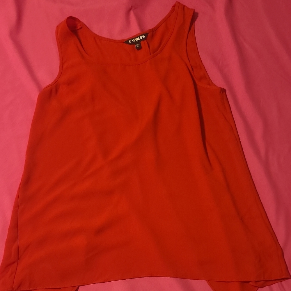 Express Women's Vibrant Red Tank Top